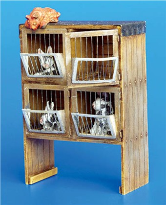 chicken coop diorama